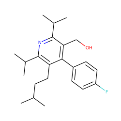 CC(C)CCc1c(C(C)C)nc(C(C)C)c(CO)c1-c1ccc(F)cc1 ZINC000013437720