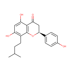 CC(C)CCc1c(O)cc(O)c2c1O[C@H](c1ccc(O)cc1)CC2=O ZINC000014971002