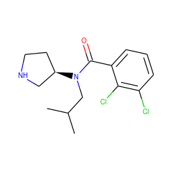 CC(C)CN(C(=O)c1cccc(Cl)c1Cl)[C@@H]1CCNC1 ZINC000034875100