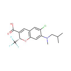 CC(C)CN(C)c1cc2c(cc1Cl)C=C(C(=O)O)[C@@H](C(F)(F)F)O2 ZINC000066251350