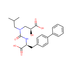 CC(C)CN(C[C@H](O)C(=O)O)C(=O)N[C@@H](Cc1ccc(-c2ccccc2)cc1)C(=O)O ZINC000001890763