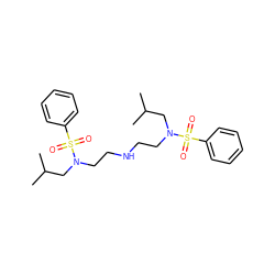 CC(C)CN(CCNCCN(CC(C)C)S(=O)(=O)c1ccccc1)S(=O)(=O)c1ccccc1 ZINC000040950963