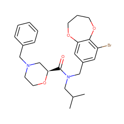 CC(C)CN(Cc1cc(Br)c2c(c1)OCCCO2)C(=O)[C@@H]1CN(Cc2ccccc2)CCO1 ZINC000114099613