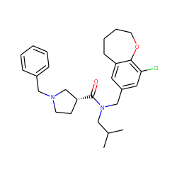 CC(C)CN(Cc1cc(Cl)c2c(c1)CCCCO2)C(=O)[C@@H]1CCN(Cc2ccccc2)C1 ZINC000114099110