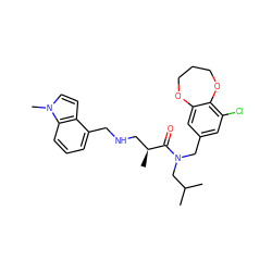 CC(C)CN(Cc1cc(Cl)c2c(c1)OCCCO2)C(=O)[C@@H](C)CNCc1cccc2c1ccn2C ZINC000114100815