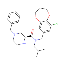 CC(C)CN(Cc1cc(Cl)c2c(c1)OCCCO2)C(=O)[C@@H]1CN(Cc2ccccc2)CCN1 ZINC000114097544