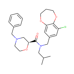 CC(C)CN(Cc1cc(Cl)c2c(c1)OCCCO2)C(=O)[C@@H]1CN(Cc2ccccc2)CCO1 ZINC000114100500