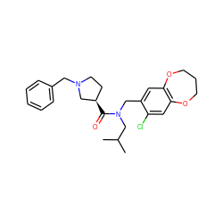 CC(C)CN(Cc1cc2c(cc1Cl)OCCCO2)C(=O)[C@@H]1CCN(Cc2ccccc2)C1 ZINC000114100420