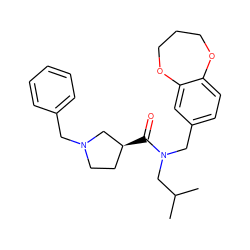 CC(C)CN(Cc1ccc2c(c1)OCCCO2)C(=O)[C@H]1CCN(Cc2ccccc2)C1 ZINC000114099057