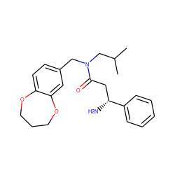 CC(C)CN(Cc1ccc2c(c1)OCCCO2)C(=O)C[C@@H](N)c1ccccc1 ZINC000114098827