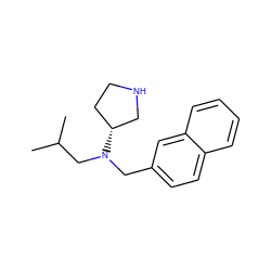 CC(C)CN(Cc1ccc2ccccc2c1)[C@@H]1CCNC1 ZINC000040896015