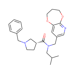 CC(C)CN(Cc1cnc2c(c1)OCCCO2)C(=O)[C@@H]1CCN(Cc2ccccc2)C1 ZINC000148821694