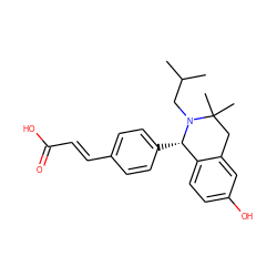 CC(C)CN1[C@@H](c2ccc(/C=C/C(=O)O)cc2)c2ccc(O)cc2CC1(C)C ZINC000653721445