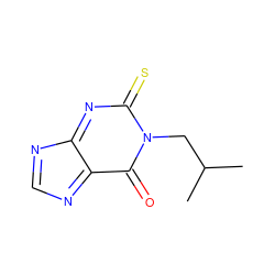 CC(C)CN1C(=O)C2=NC=NC2=NC1=S ZINC000095557775