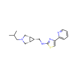 CC(C)CN1C[C@H]2[C@@H](CNc3nc(-c4ccccn4)cs3)[C@H]2C1 ZINC000101637702