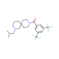 CC(C)CN1CCCC2(CCN(C(=O)c3cc(C(F)(F)F)cc(C(F)(F)F)c3)CC2)C1 ZINC000004238027