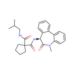 CC(C)CNC(=O)C1(C(=O)N[C@@H]2C(=O)N(C)c3ccccc3-c3ccccc32)CCCC1 ZINC000028822916