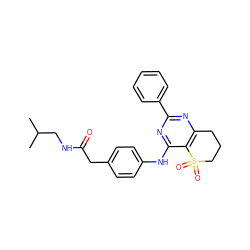 CC(C)CNC(=O)Cc1ccc(Nc2nc(-c3ccccc3)nc3c2S(=O)(=O)CCC3)cc1 ZINC000096927477