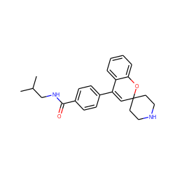 CC(C)CNC(=O)c1ccc(C2=CC3(CCNCC3)Oc3ccccc32)cc1 ZINC000043069600