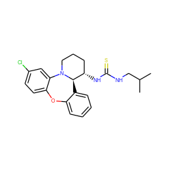 CC(C)CNC(=S)N[C@H]1CCCN2c3cc(Cl)ccc3Oc3ccccc3[C@H]12 ZINC000029037462