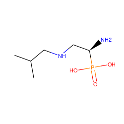 CC(C)CNC[C@@H](N)P(=O)(O)O ZINC000653861647