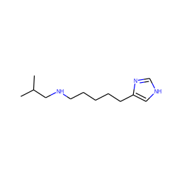 CC(C)CNCCCCCc1c[nH]cn1 ZINC000013685888