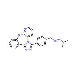 CC(C)CNCc1ccc(-c2nnc3n2-c2cccnc2Nc2ccccc2-3)cc1 ZINC000096174001