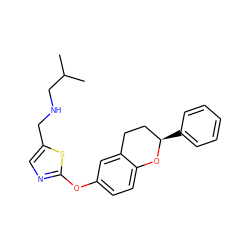 CC(C)CNCc1cnc(Oc2ccc3c(c2)CC[C@@H](c2ccccc2)O3)s1 ZINC000145520296