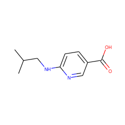 CC(C)CNc1ccc(C(=O)O)cn1 ZINC000019844614