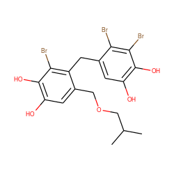 CC(C)COCc1cc(O)c(O)c(Br)c1Cc1cc(O)c(O)c(Br)c1Br ZINC000096270787