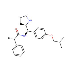 CC(C)COc1ccc([C@@H](NC(=O)[C@@H](C)c2ccccc2)[C@H]2CCCN2)cc1 ZINC000145382582