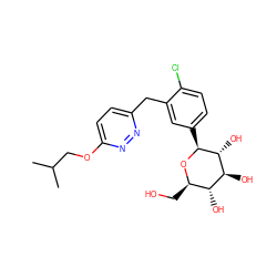 CC(C)COc1ccc(Cc2cc([C@@H]3O[C@H](CO)[C@@H](O)[C@H](O)[C@H]3O)ccc2Cl)nn1 ZINC000049046321