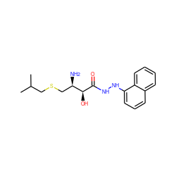 CC(C)CSC[C@@H](N)[C@H](O)C(=O)NNc1cccc2ccccc12 ZINC000027985198