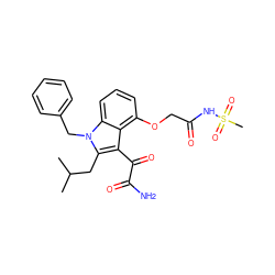 CC(C)Cc1c(C(=O)C(N)=O)c2c(OCC(=O)NS(C)(=O)=O)cccc2n1Cc1ccccc1 ZINC000034312922