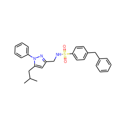 CC(C)Cc1cc(CNS(=O)(=O)c2ccc(Cc3ccccc3)cc2)nn1-c1ccccc1 ZINC001772639036