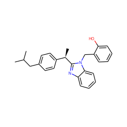 CC(C)Cc1ccc([C@@H](C)c2nc3ccccc3n2Cc2ccccc2O)cc1 ZINC000084705360