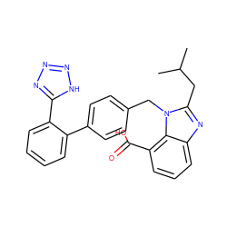 CC(C)Cc1nc2cccc(C(=O)O)c2n1Cc1ccc(-c2ccccc2-c2nnn[nH]2)cc1 ZINC000013832271