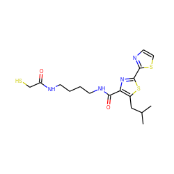 CC(C)Cc1sc(-c2nccs2)nc1C(=O)NCCCCNC(=O)CS ZINC000147374417