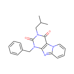 CC(C)Cn1c(=O)c2c(nc3ccccn32)n(Cc2ccccc2)c1=O ZINC000013475104