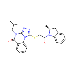 CC(C)Cn1c(=O)c2ccccc2n2c(SCC(=O)N3c4ccccc4C[C@@H]3C)nnc12 ZINC000001331839