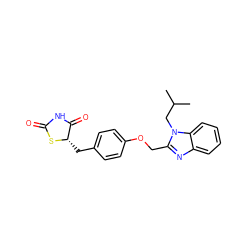 CC(C)Cn1c(COc2ccc(C[C@@H]3SC(=O)NC3=O)cc2)nc2ccccc21 ZINC000653700764