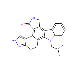 CC(C)Cn1c2ccccc2c2c3c(c4c(c21)CCc1nn(C)cc1-4)C(=O)NC3 ZINC000029125491