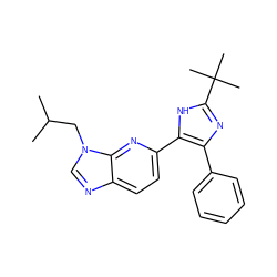 CC(C)Cn1cnc2ccc(-c3[nH]c(C(C)(C)C)nc3-c3ccccc3)nc21 ZINC000029130468