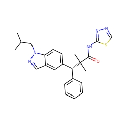 CC(C)Cn1ncc2cc([C@@H](c3ccccc3)C(C)(C)C(=O)Nc3nncs3)ccc21 ZINC000096283929