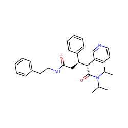 CC(C)N(C(=O)[C@@H](c1cccnc1)[C@@H](CC(=O)NCCc1ccccc1)c1ccccc1)C(C)C ZINC000034987382