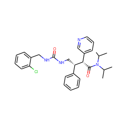 CC(C)N(C(=O)[C@@H](c1cccnc1)[C@@H](CNC(=O)NCc1ccccc1Cl)c1ccccc1)C(C)C ZINC000034986932