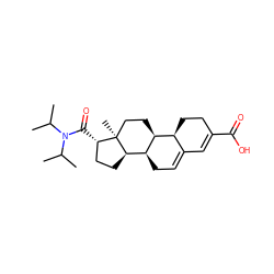 CC(C)N(C(=O)[C@H]1CC[C@@H]2[C@@H]3CC=C4C=C(C(=O)O)CC[C@@H]4[C@@H]3CC[C@]12C)C(C)C ZINC000028021291