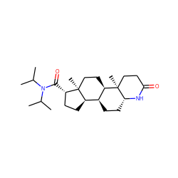 CC(C)N(C(=O)[C@H]1CC[C@@H]2[C@@H]3CC[C@H]4NC(=O)CC[C@]4(C)[C@@H]3CC[C@]12C)C(C)C ZINC000029461917