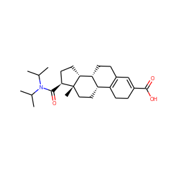 CC(C)N(C(=O)[C@H]1CC[C@@H]2[C@@H]3CCC4=C(CCC(C(=O)O)=C4)[C@@H]3CC[C@]12C)C(C)C ZINC000028021716