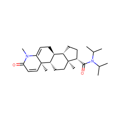 CC(C)N(C(=O)[C@H]1CC[C@H]2[C@@H]3CC=C4N(C)C(=O)C=C[C@]4(C)[C@H]3CC[C@]12C)C(C)C ZINC000045285483